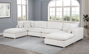Oversized Modular Sectional Sofa, Deep Seat Cloud Couch in [Corduroy / Boucle] with Natural Wood Legs