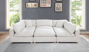 Oversized Modular Sectional Sofa, Deep Seat Cloud Couch in [Corduroy / Boucle] with Natural Wood Legs