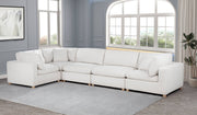 Oversized Modular Sectional Sofa, Deep Seat Cloud Couch in [Corduroy / Boucle] with Natural Wood Legs
