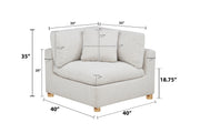 Oversized Modular Sectional Sofa, Deep Seat Cloud Couch in [Corduroy / Boucle] with Natural Wood Legs