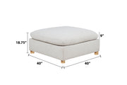 Oversized Modular Sectional Sofa, Deep Seat Cloud Couch in [Corduroy / Boucle] with Natural Wood Legs
