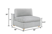 Oversized Modular Sectional Sofa, Deep Seat Cloud Couch in [Corduroy / Boucle] with Natural Wood Legs