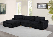 Oversized Modular Sectional Sofa, Deep Seat Cloud Couch in [Corduroy / Boucle] with Natural Wood Legs