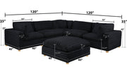 Oversized Modular Sectional Sofa, Deep Seat Cloud Couch in [Corduroy / Boucle] with Natural Wood Legs