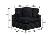 Oversized Modular Sectional Sofa, Deep Seat Cloud Couch in [Corduroy / Boucle] with Natural Wood Legs