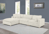 Oversized Modular Sectional Sofa, Deep Seat Cloud Couch in [Corduroy / Boucle] with Natural Wood Legs