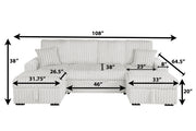 Corduroy Sectional with Pull Out Bed, Storage, and Drop-Down Table (SE40-2) by Quality Living Furniture