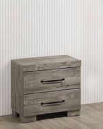 Rustic Gray Wood Nightstand with USB-A Charging Ports (B820) by Quality Living Furniture